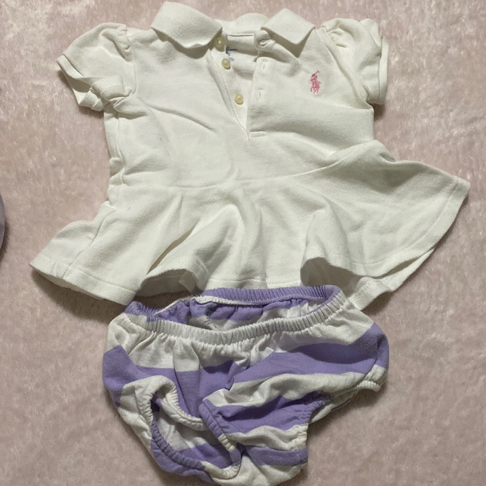Ralph Lauren peplum top and diaper cover